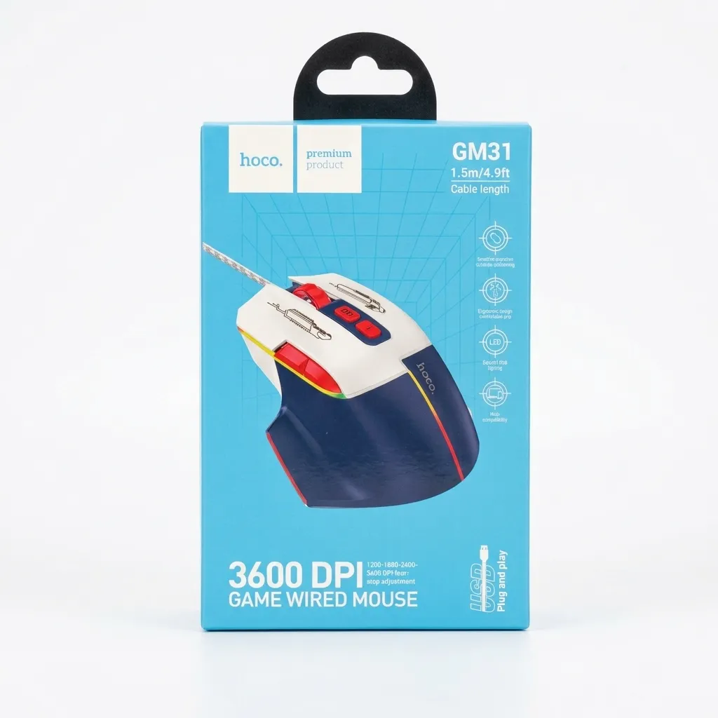 ماوس گیمینگ هوکو مدل GM31 سیم دار - تصویر 6