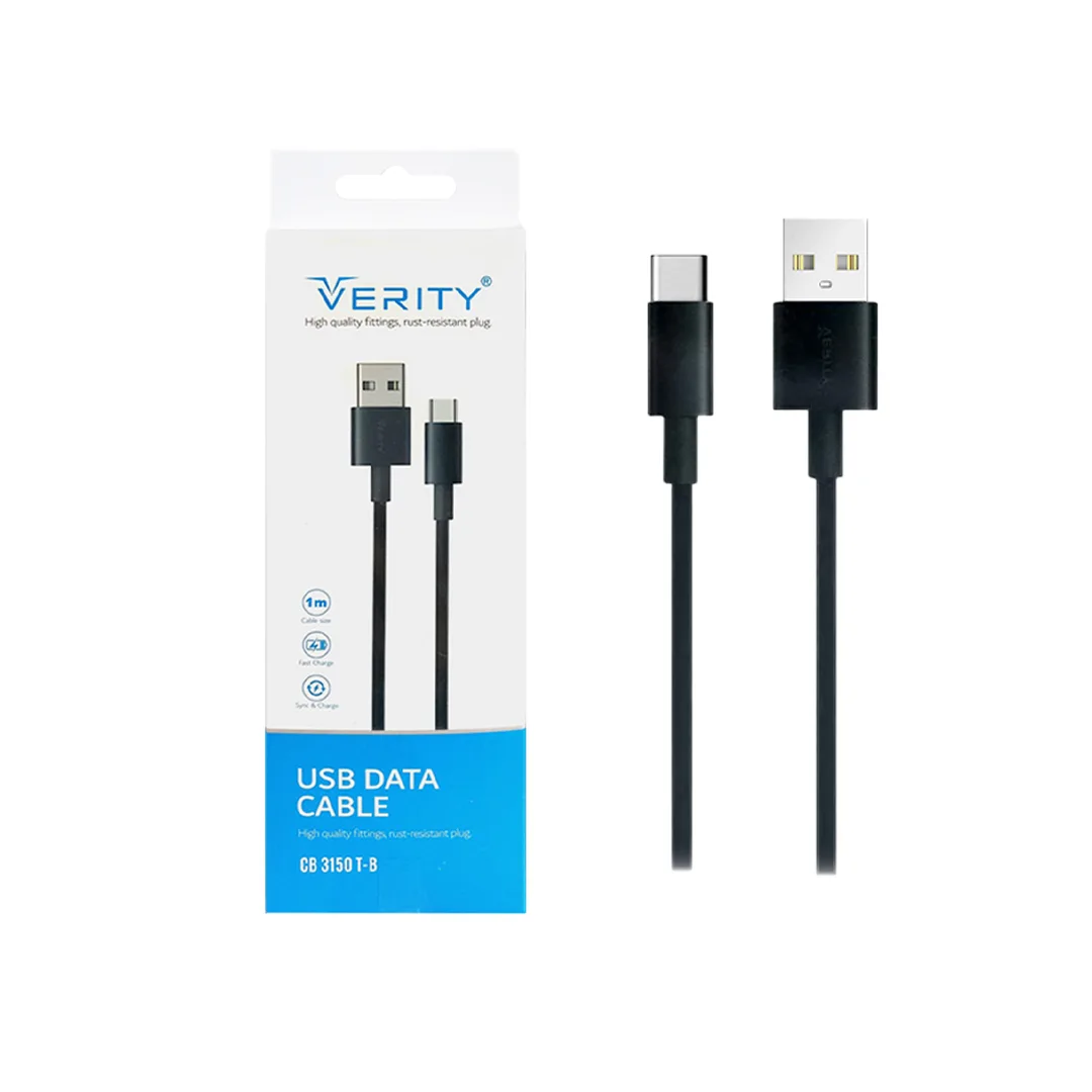 کابل دیتا و شارژ USB به Type-C وریتی مدل CB3150T - تصویر 3