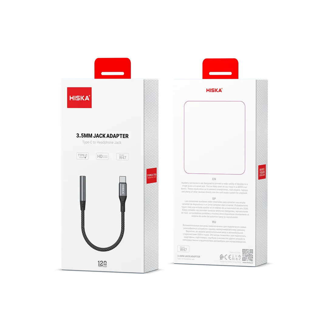 کابل تبدیل Type-C به AUX هیسکا مدل W47 - تصویر 2