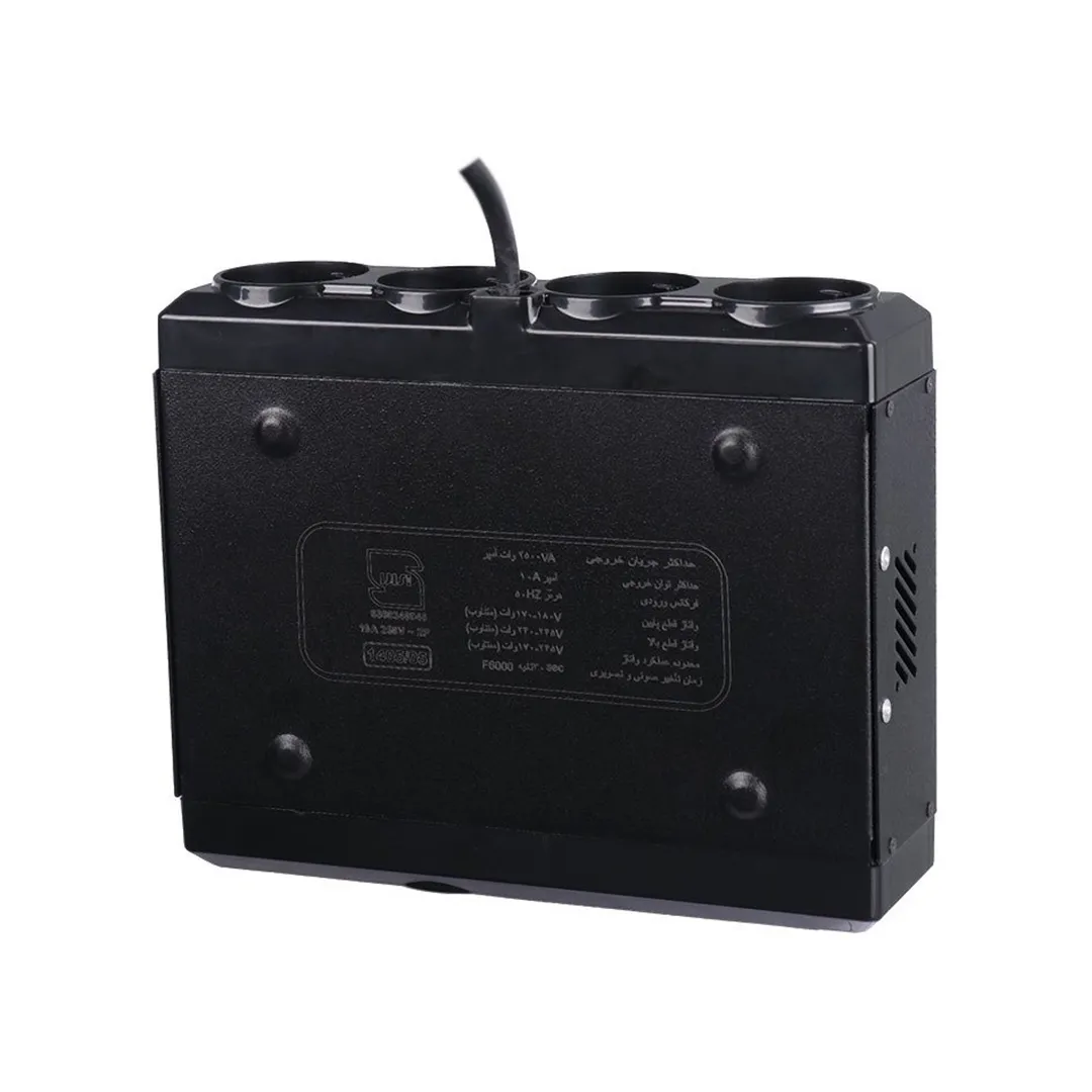 محافظ برق دیجیتال فلزی 4 خانه امگا مدل F6000 - تصویر 5