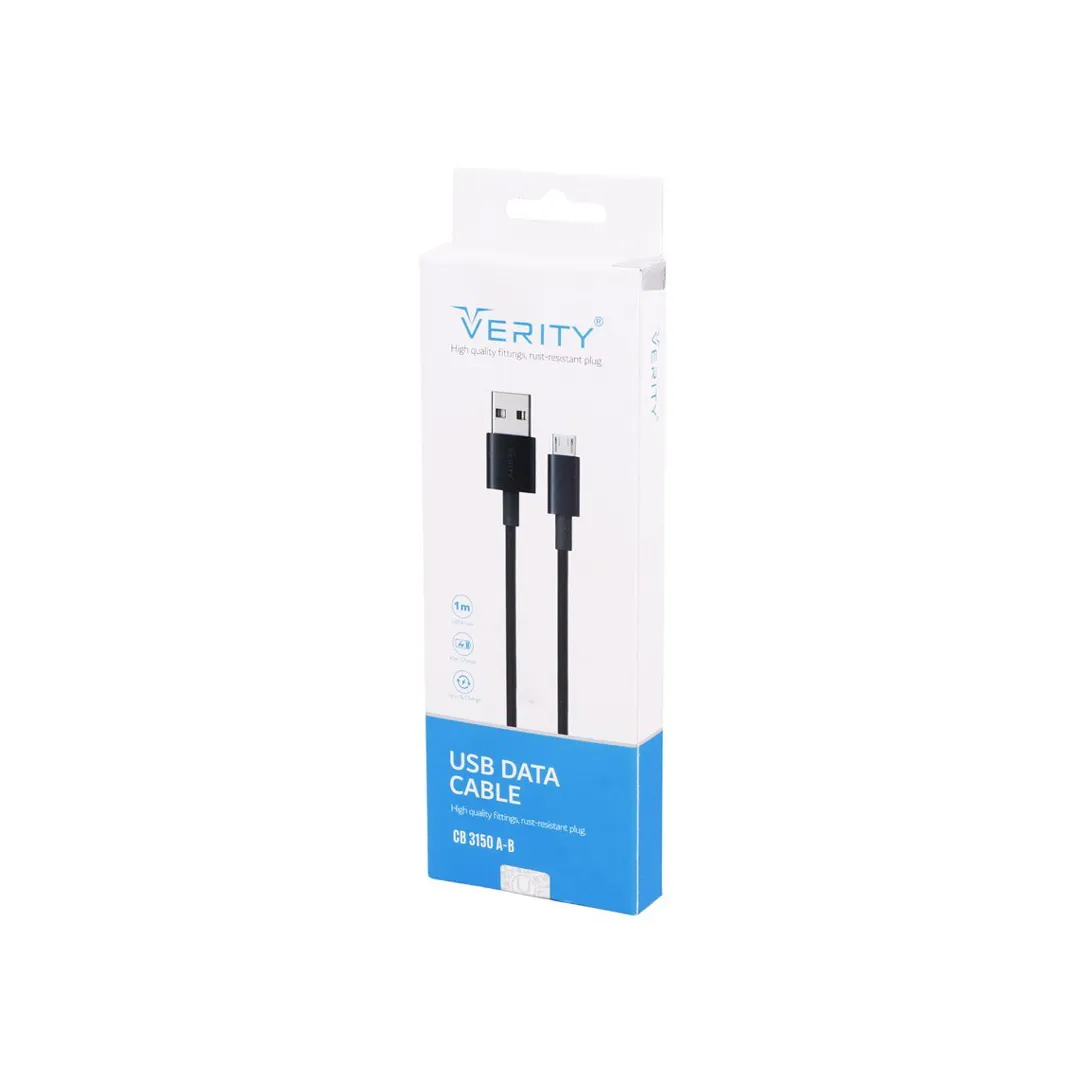کابل دیتا و شارژ USB به MicroUSB وریتی مدل CB3150A - تصویر 3