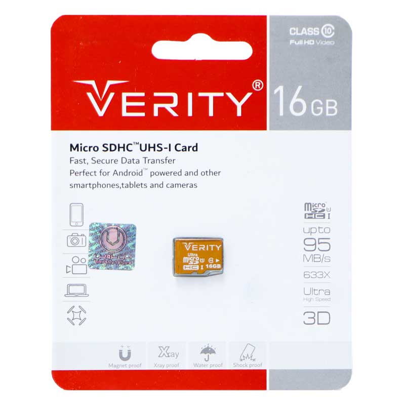 کارت حافظه میکرو SD وریتی مدل U106 ظرفیت 16 گیگابایت